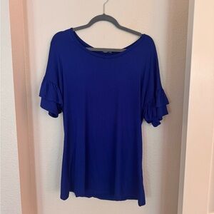 Elegant Blue Women's Top